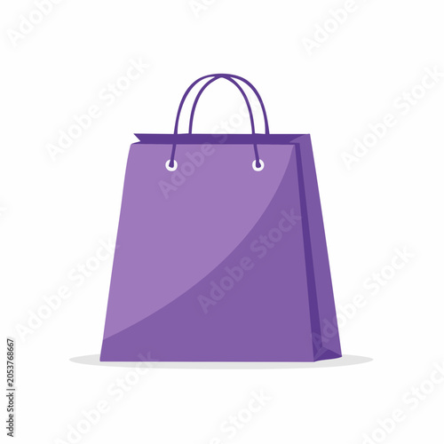 Purple Shopping Bag Illustration