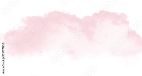 Soft pink cloud in clear blue sky