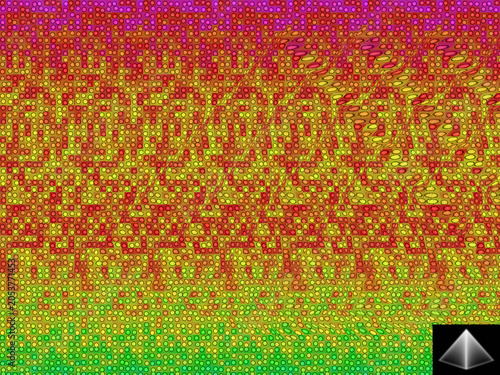 Obraz na plátně Hidden Pyramid Stereogram Illusion