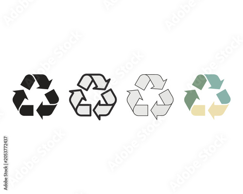 Recycling Sustainability Icon Evolution Set | Eco Friendly Environmental Vector Icons | Modern SVG Green Collection. 