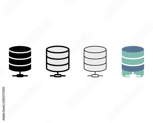 Database Server Icon Evolution Set | Data Storage Technology Vector Icons | Modern SVG Collection 