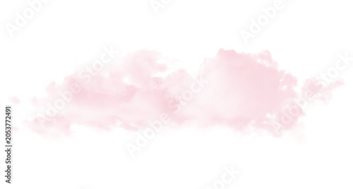 Soft pink cloud shapes floating in sky