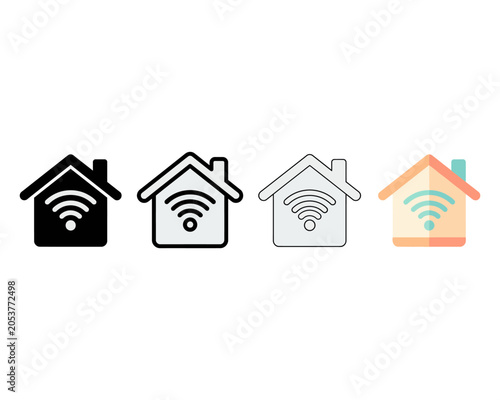 Smart Home Icon Evolution Set | Home Automation IoT Vector Icons | Modern SVG Technology Collection. 