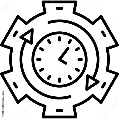 Bild auf Leinwand Flexible Hours Icon