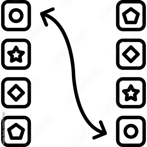 Tableau sur toile Pattern Matching Icon