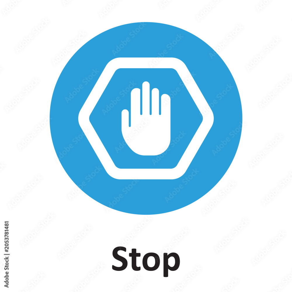 Obraz premium Stop Vector Icon which can easily modify or edit