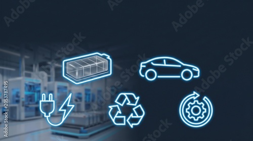 Electric Vehicle Battery Technology and Sustainable Manufacturing Concept
