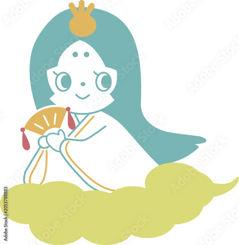 Hand‑Drawn Cute Kaguya Princess Character