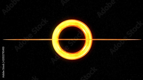 Black Hole and space. 3d animation