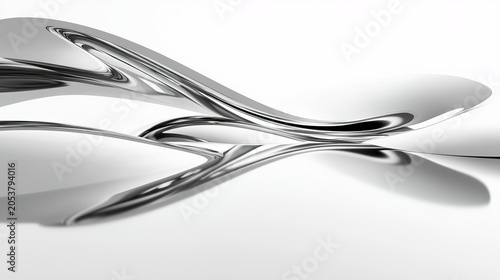 infinite. Smooth, polished metal surfaces curving and reflecting to create infinite depth. product launch decks, UI/UX mockups, designed for product launches and innovation pitches.