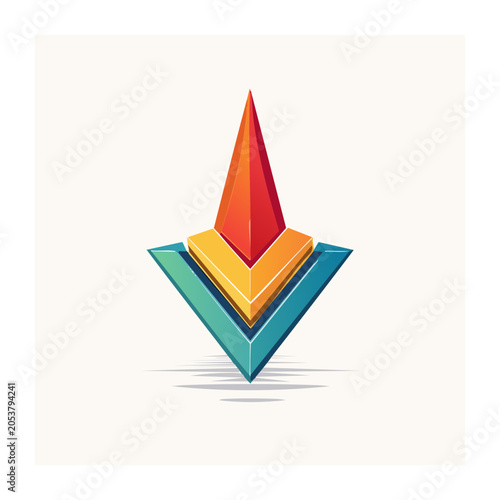 Modern Arrowhead Design Vector Graphic