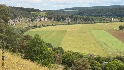 Obraz na płótnie Aussicht vom Panoramaweg im Altmühltal