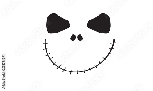 Foto ghost face close up happy halloween day 31th october month horror evil ghost mon