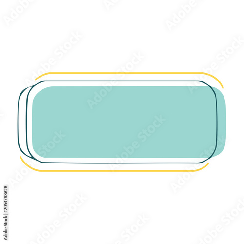 Hand Drawn Rectangular Frame Vector Illustration