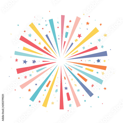 Colorful firework burst illustration