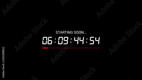 7 days countdown timer animation, seven day countdown animation in 1 minute on transparent background, one week countdown in 4k with Alpha channel.