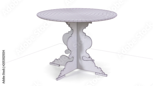 Foto Table Romeo 3D Rendering
