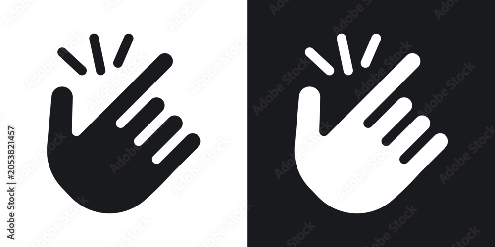 Obraz premium Finger snapping icon