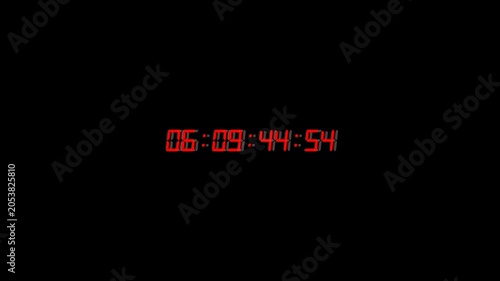 7 days countdown timer animation, seven day countdown animation in 1 minute on transparent background, one week countdown in 4k with Alpha channel.