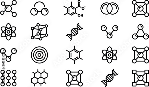 Tableau sur toile Set of audio sound wave icons and radio frequency signal vectors including equal