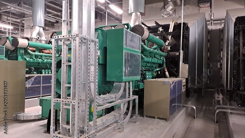 Industrial Emergency Generator Room with Heavy Duty Cable Trays