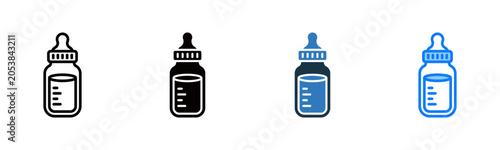 Baby Bottle icon multiple style vector illustration