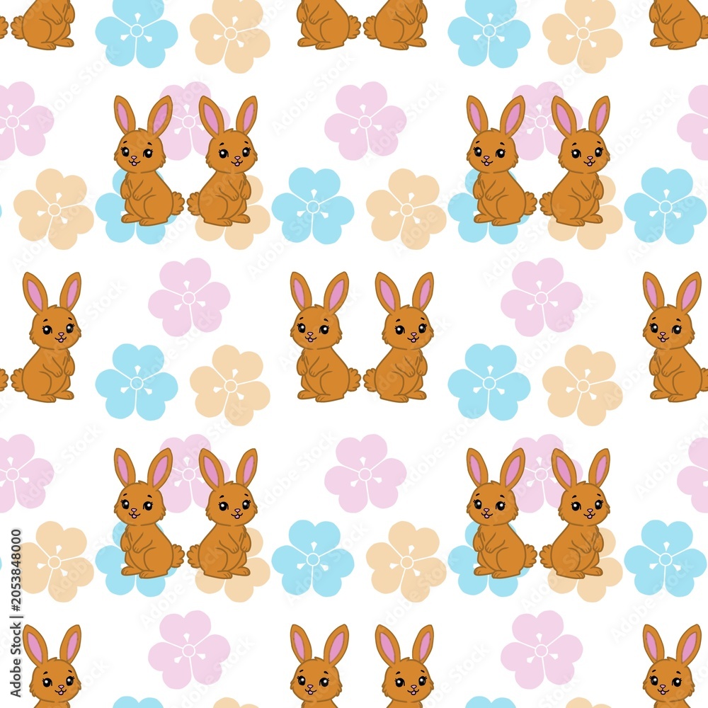 Naklejka premium seamless pattern with funny animals