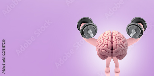 Brain exercise. Brain Training Strengthening Your Mind. Cognitive development concept.