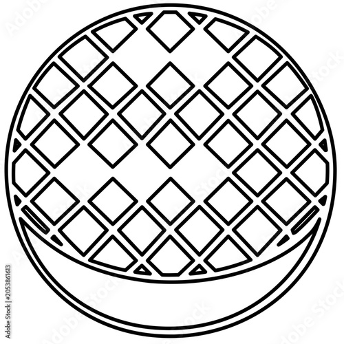 Ocean cleanup fishing net vector icon illustration. This flat minimalist design represents sea pollution prevention, marine conservation, and environmental protection efforts in a clean style.