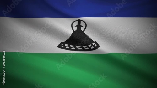 Lesotho Flag Cloth Simulation – Motion Graphics