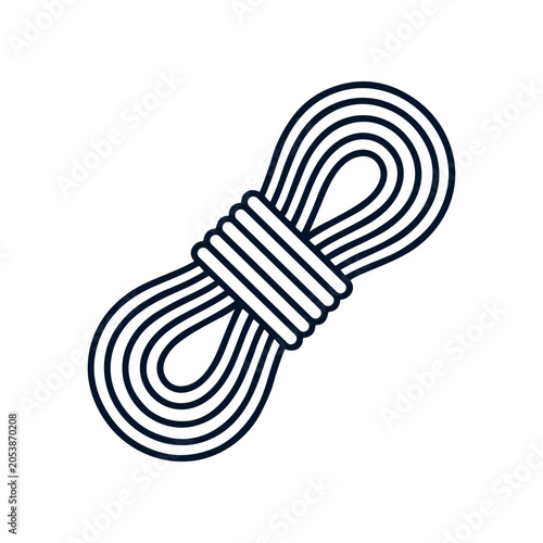 Quadro su tela Coiled rope with wrapped center.