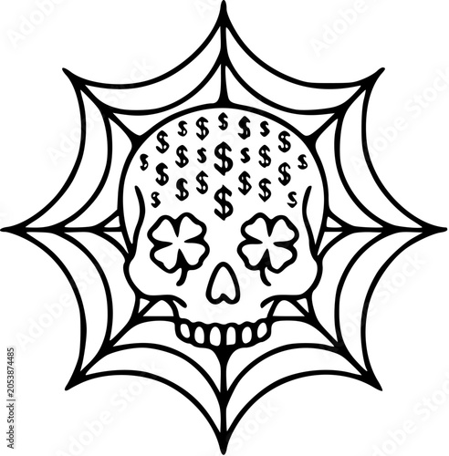 clover dollar skull web