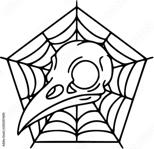 raven bird skull web