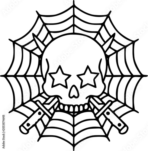 star eyes devil skull web