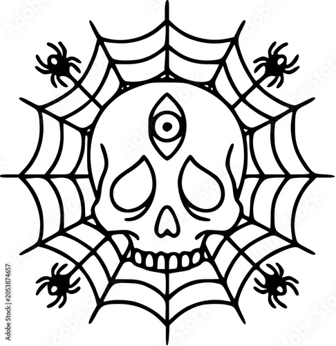 third eye spiders skull web