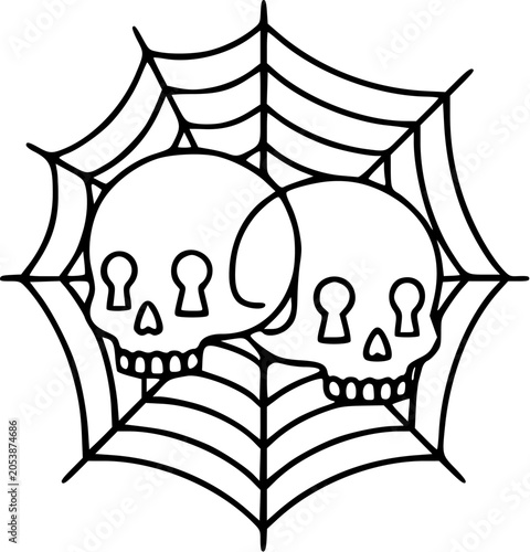 two skulls celtic knot web