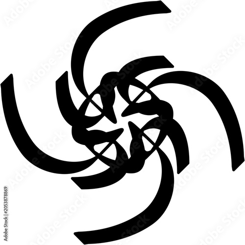 Photos 6:17 PM

Knotted Cyclone

Bold curved arms spiral inward, locking into a dense Celtic-style knot core, evoking unstoppable rotational force and ancient interwoven eternity