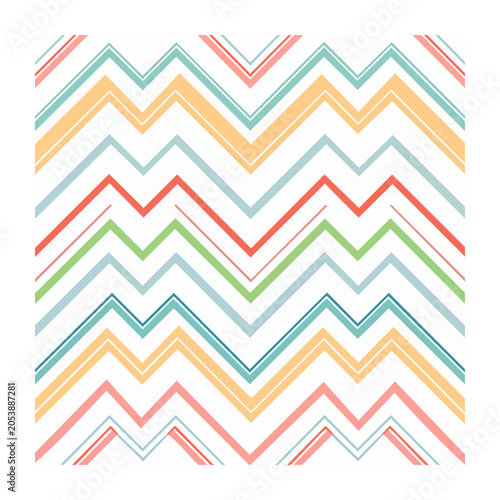 Colorful zigzag geometric pattern