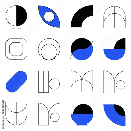 Abstract Geometric Shapes Modern Vector Design Collection