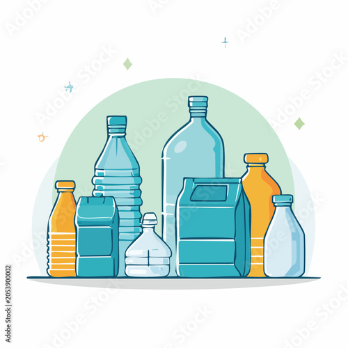 Collection of Plastic Bottles and Containers