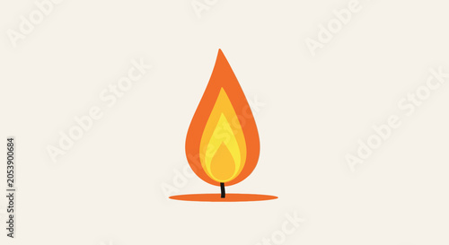 Bright Candle Flame Illustration