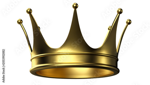 Bilde på lerret Golden Royal Crown with Ornate Spikes and Spheres