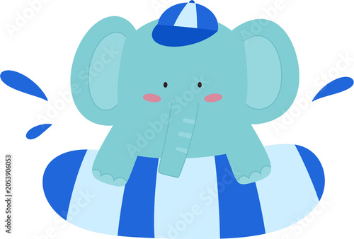 Φωτογραφία baby elephant vector illustration