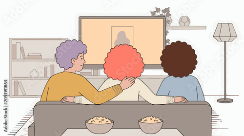 People gathered around a table for a friendly group meeting