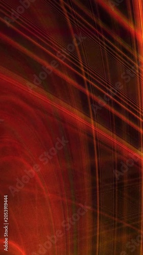 Abstract vertical background with glowing red and orange fractal lines and light streaks