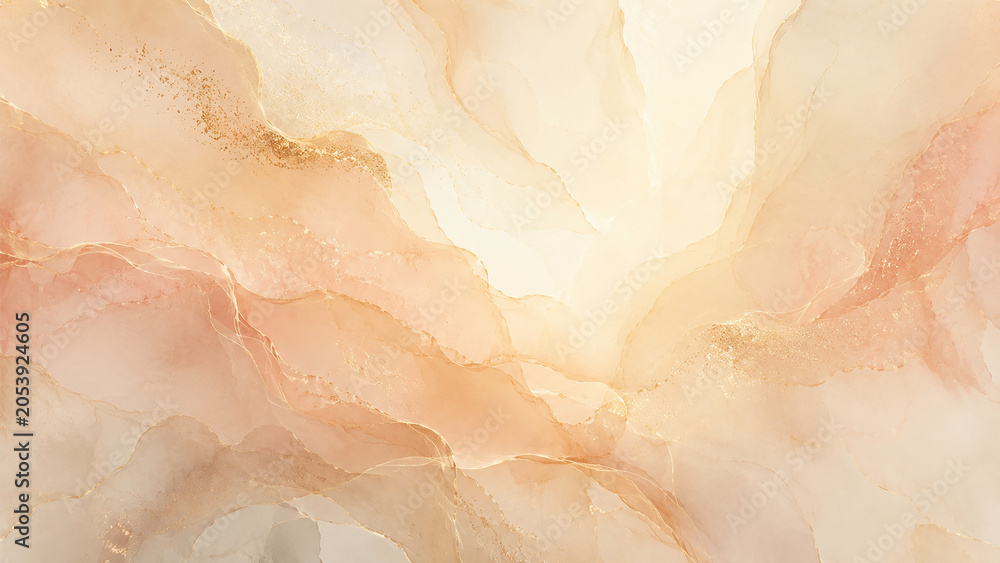 Naklejka premium Abstract Watercolor Background in Soft Beige and Blush Tones