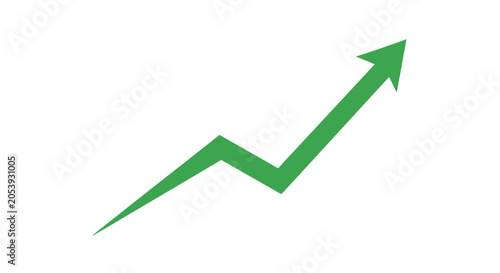 Green arrow graph showing upward trend and growth