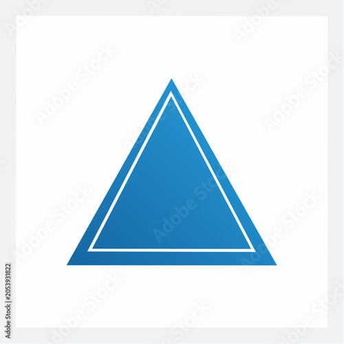 Blue Triangle with White Border