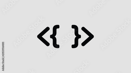 Foto Brackets And Angle Brackets Silhouette curly brace