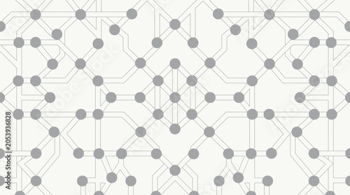 Fotografie Gray dots connected by lines.